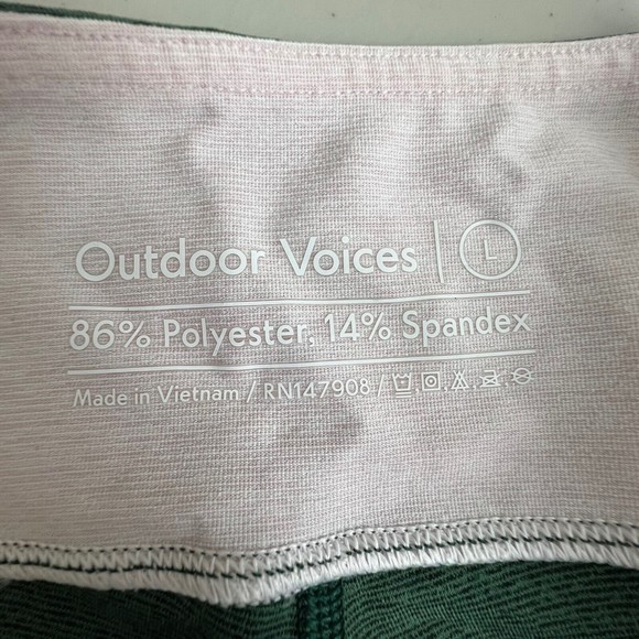 Outdoor Voices Womens Athletic‎ Springs Tricolor Full Length Leggings Large NWT - Picture 9 of 9